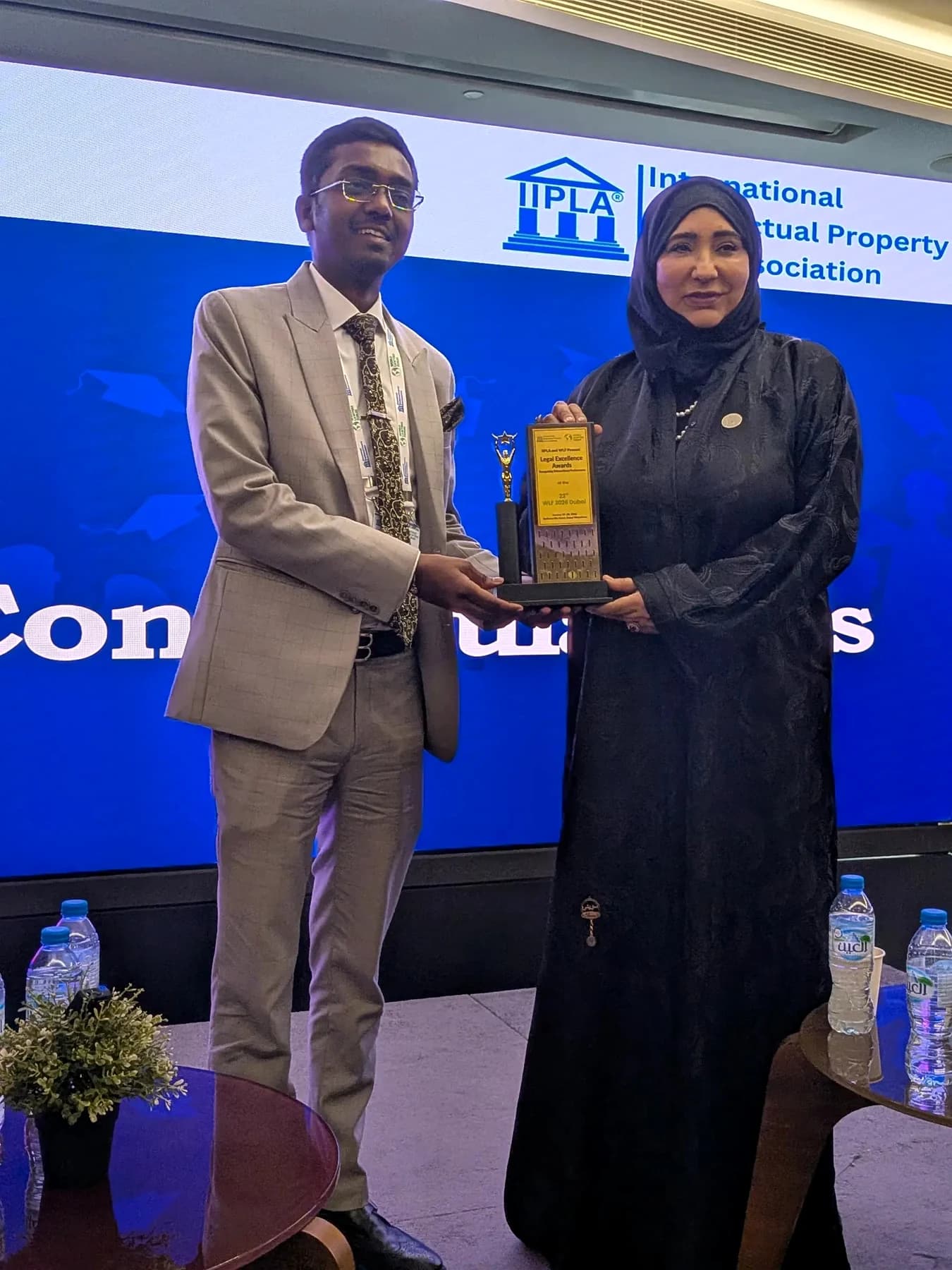 Award presentation at WLF Dubai 2026